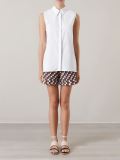 geometric print high-waisted short