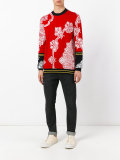color block patterned sweater
