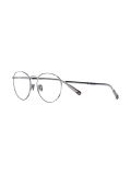 round frame glasses with clip-on shades