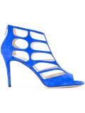 strappy peep-toe pumps