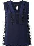 ribbed embroidered detail top