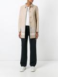 buttoned mid coat