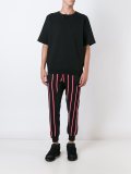 striped tapered joggers