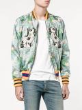 floral jacquard embroidered bomber