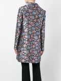 floral jacquard trapeze coat