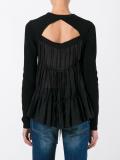 sheer ruffled back jumper
