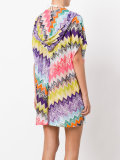 zig zag print beach dress