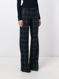 plaid straight tailored trousers