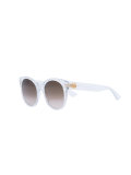 round frame glitter sunglasses