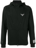 seam panel zipped hoodie 