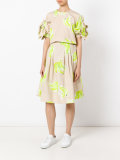 banana print midi skirt