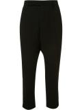 drop-crotch cropped trousers