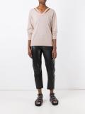 slashed v-neck jumper