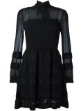 sheer panel dress