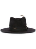 feather detail hat