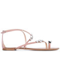 embellished flat sandals