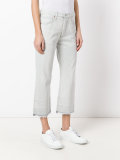 cropped straight jeans