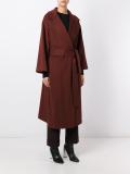 束腰带单排扣大衣