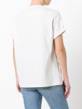 high shine text print T-shirt 