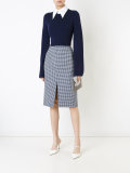 checked skirt 