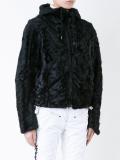 faux fur zip-up jacket