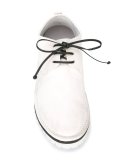 contrast lace-up shoes 