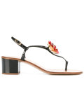 flower embellished sandals