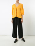 V neck flared top 