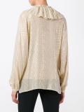 ruffled neck shirt