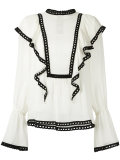 silk ruffled top