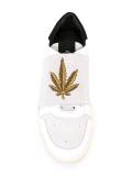 embroidered leaf sneakers
