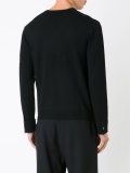 v neck fine knit jumper