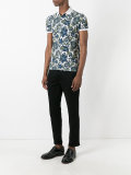 floral print polo shirt