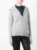hooded zip cardigan