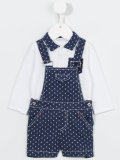 anchor print dungarees
