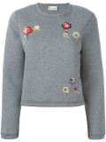 embroidered flower sweatshirt