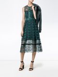embroidered lace midi dress