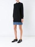 denim panel sweatshirt