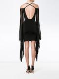 ruffle sleeve mini dress