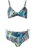 printed triangle bikini set