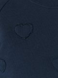 'hearts' embossed sweatshirt