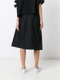 midi A-line skirt