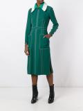 topstitch detail georgette dress