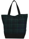 plaid print shopping bag