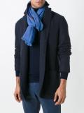 contrast trim frayed edge scarf