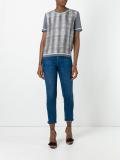 striped snake effect sweater