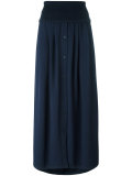long high-waisted skirt