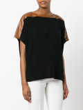 leather trim top