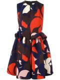 floral ruched waist dress