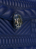 quilted snake head shoulder bag